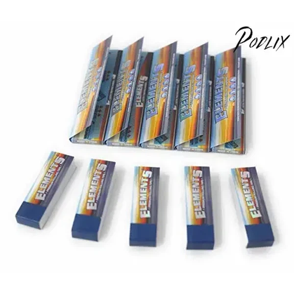 Elements King Size Slim Ultra Thin Rice Rolling Paper Full Box of 50 Packs-