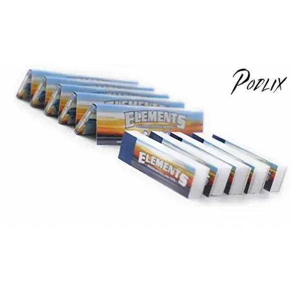 Elements King Size Slim Ultra Thin Rice Rolling Paper Full Box of 50 Packs-