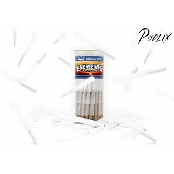 Elements Ultra Thin Rolling Paper Cones 1 1/4 | 100 Pack | Pre Rolled with Tips and Packing Tubes Included-