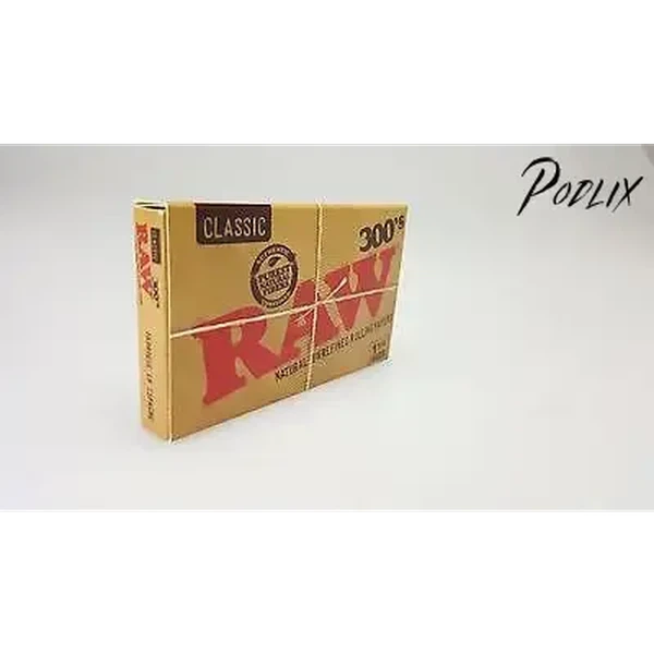 RAW 300 Classic 1.25 1 1/4 Size Rolling Papers, 300 Count (Pack of 1)-