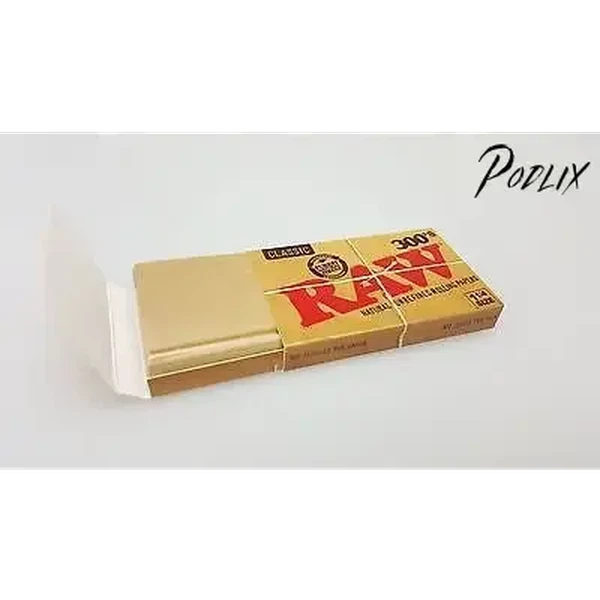 RAW 300 Classic 1.25 1 1/4 Size Rolling Papers, 300 Count (Pack of 1)-