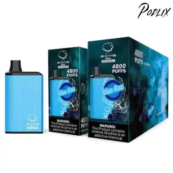 BOMB MAX BLUE RAZZ Flavor - Disposable Vape