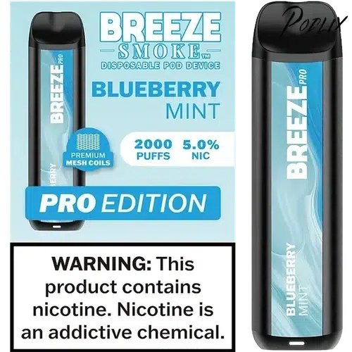 Breeze Pro Blueberry Mint Flavor - Disposable Vape