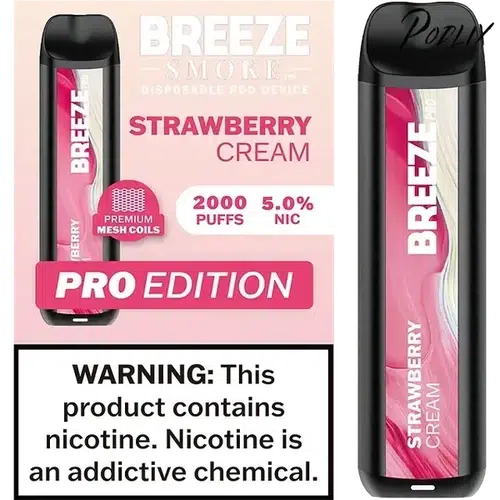 Breeze Pro Strawberry Cream Flavor - Disposable Vape