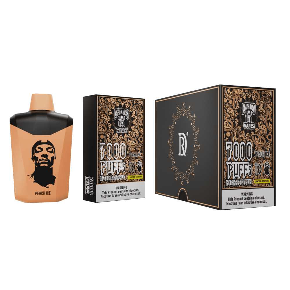 Death Row 7000 Peach Ice Flavor - Disposable Vape