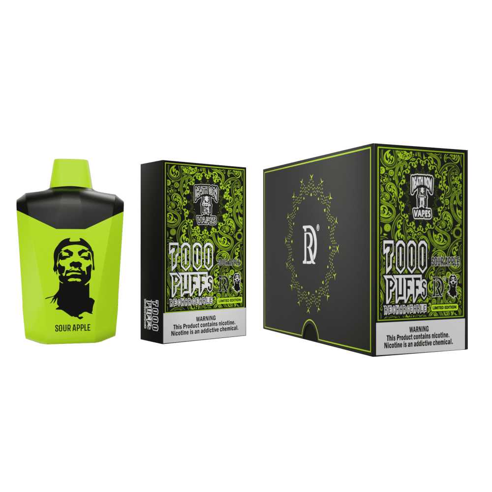 Death Row 7000 Sour Apple Flavor - Disposable Vape