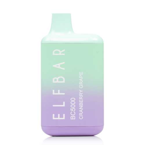 Elf Bar BC5000 Zero Nicotine Cranberry Grape Flavor - Disposable Vape
