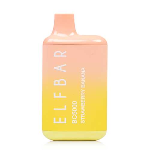 Elf Bar BC5000 Zero Nicotine Strawberry Banana Flavor - Disposable Vape