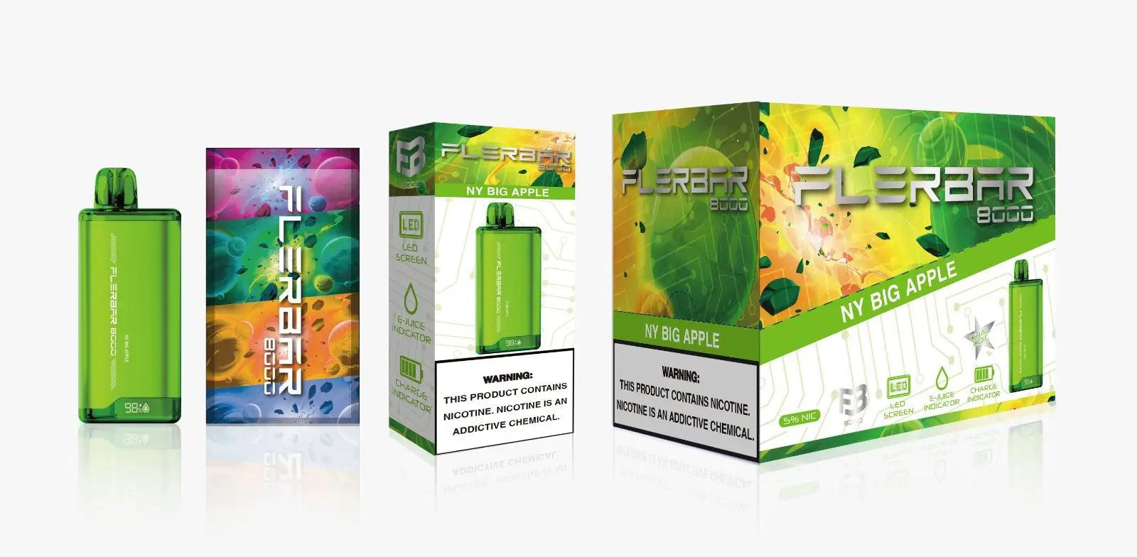 FLERBAR 8000 NY Big Apple Flavor - Disposable Vape