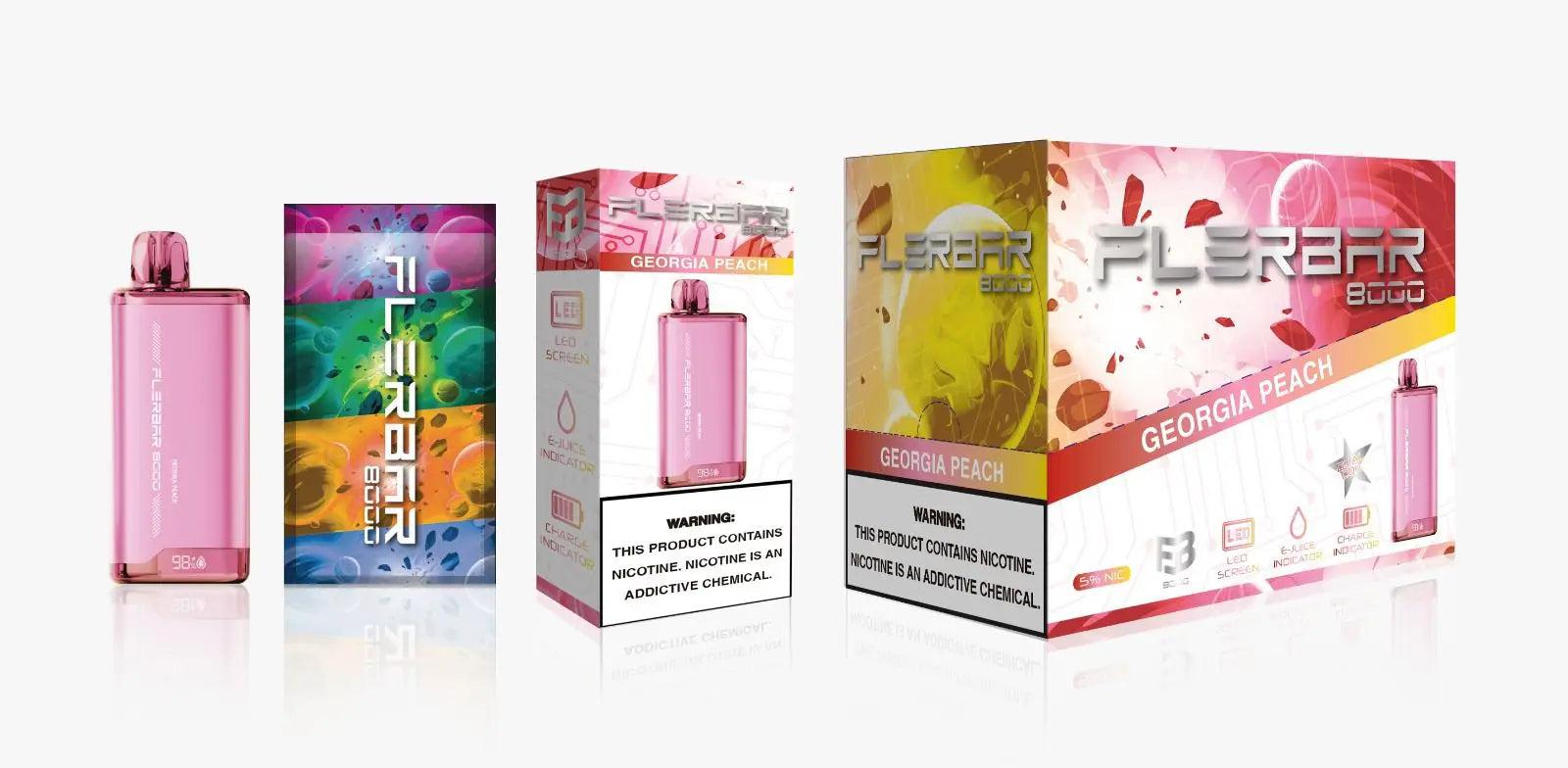 FLERBAR 8000 Slushie Georgia Peach Flavor - Disposable Vape