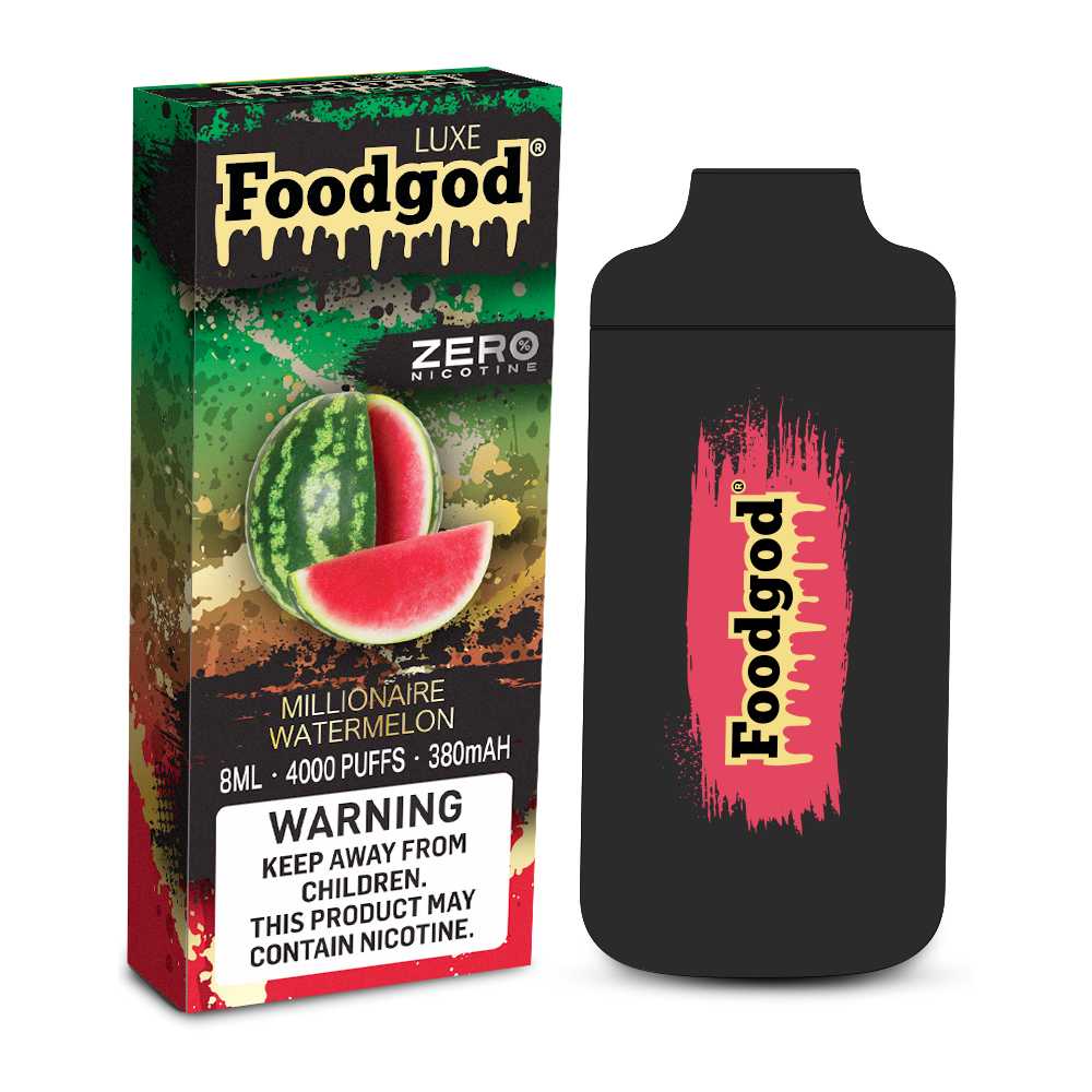 Foodgod Luxe Vape zero Nic Millionaire Watermelon Flavor - Disposable Vape