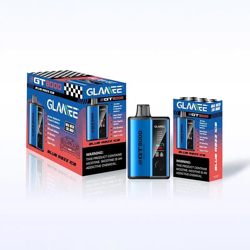 Glamee GT8000 Blue Razz Ice Flavor - Disposable Vape