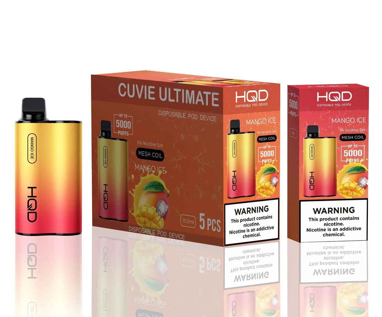 HQD Cuvie Ultimate Mango Ice Flavor - Disposable Vape