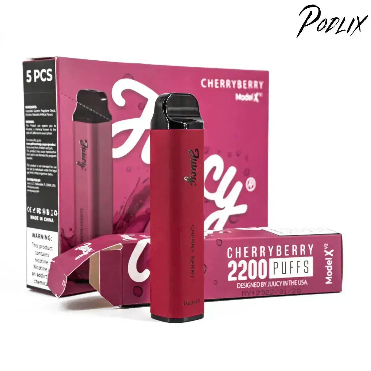 Juucy Model Xv2 CHERRY BERRY Flavor - Disposable Vape