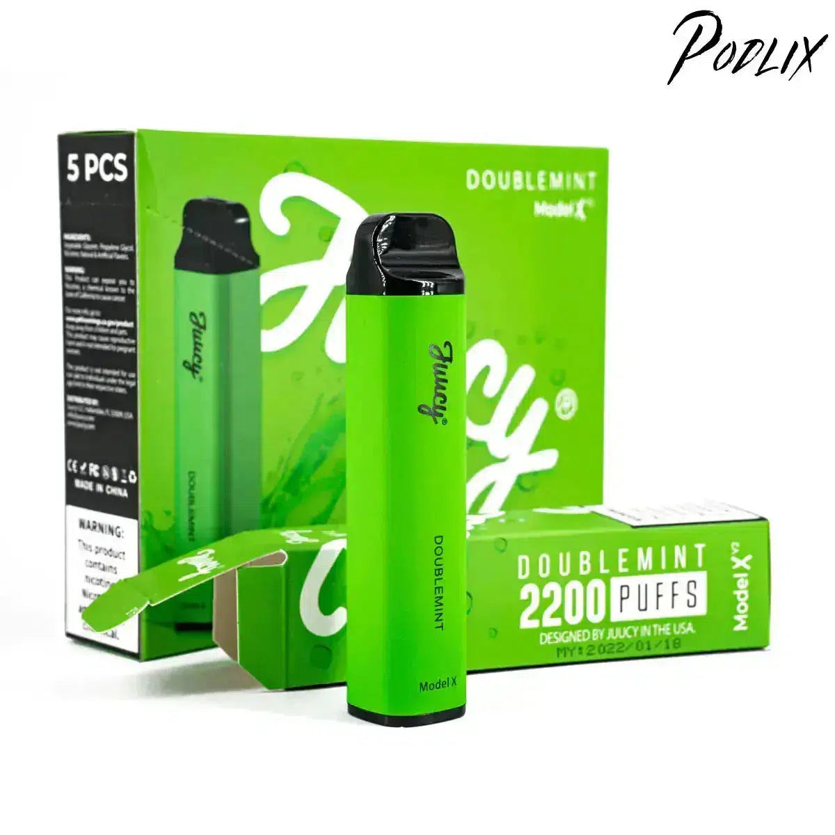 Juucy Model Xv2 DOUBLE MINT Flavor - Disposable Vape