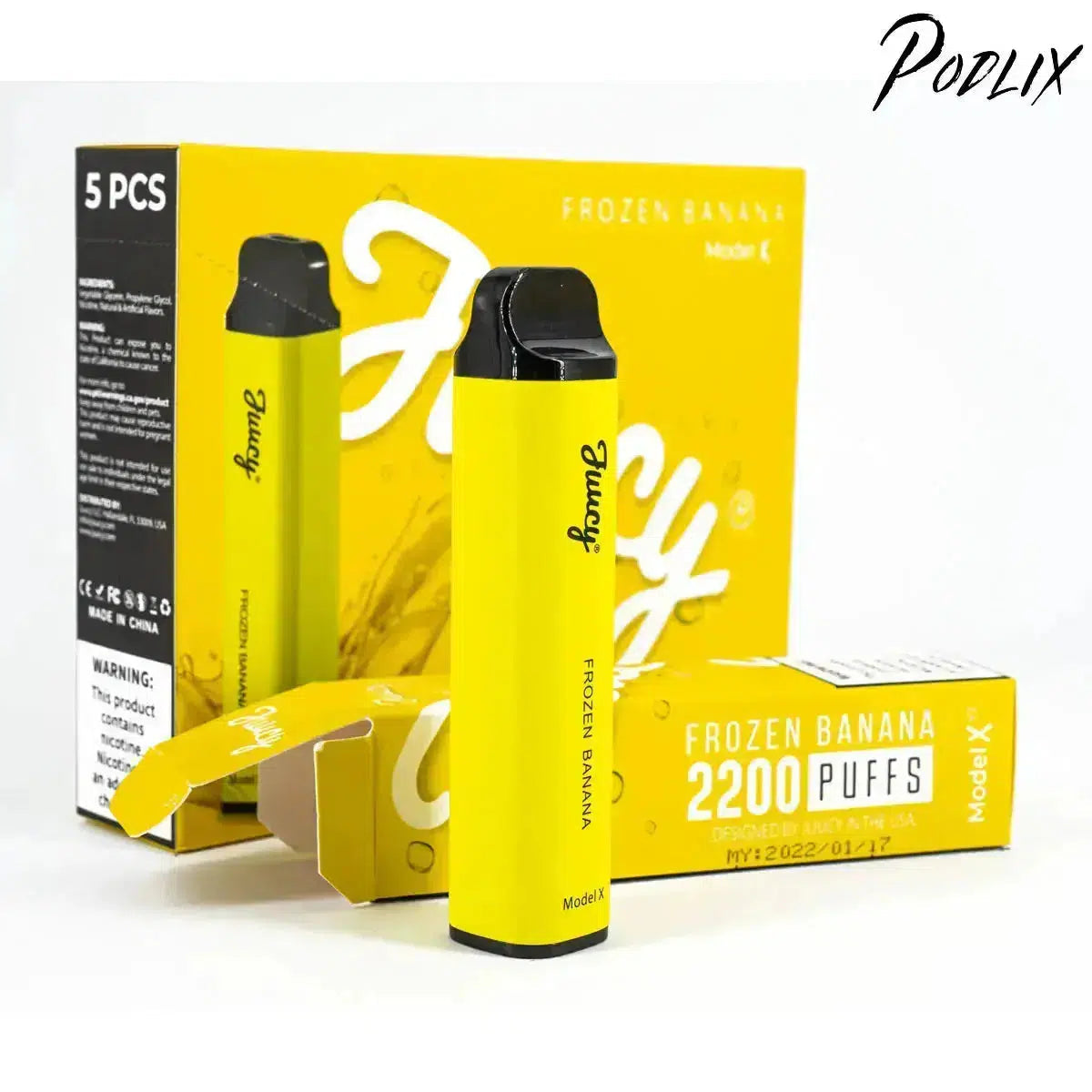 Juucy Model Xv2 FROZEN BANANA Flavor - Disposable Vape