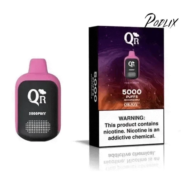 QR 5000 Peach Grape Flavor - Disposable Vape