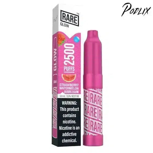 Rare GLOW STRAWBERRY WATERMELON BUBBLEGUM Flavor - Disposable Vape