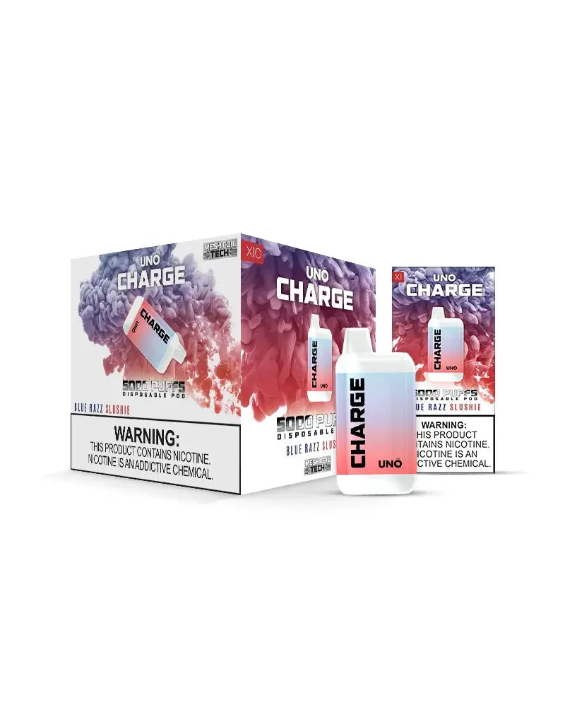 UNO Charge Blue Razz Slushie Flavor - Disposable Vape