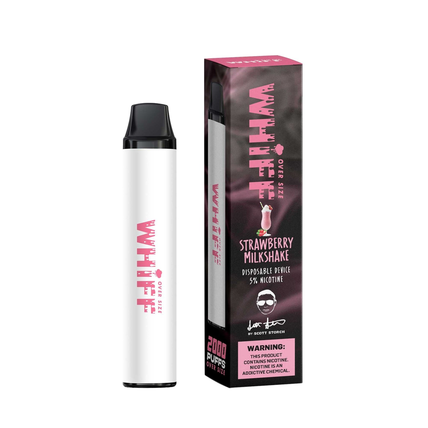 Whiff OversizeStrawberry Milkshake Flavor - Disposable Vape