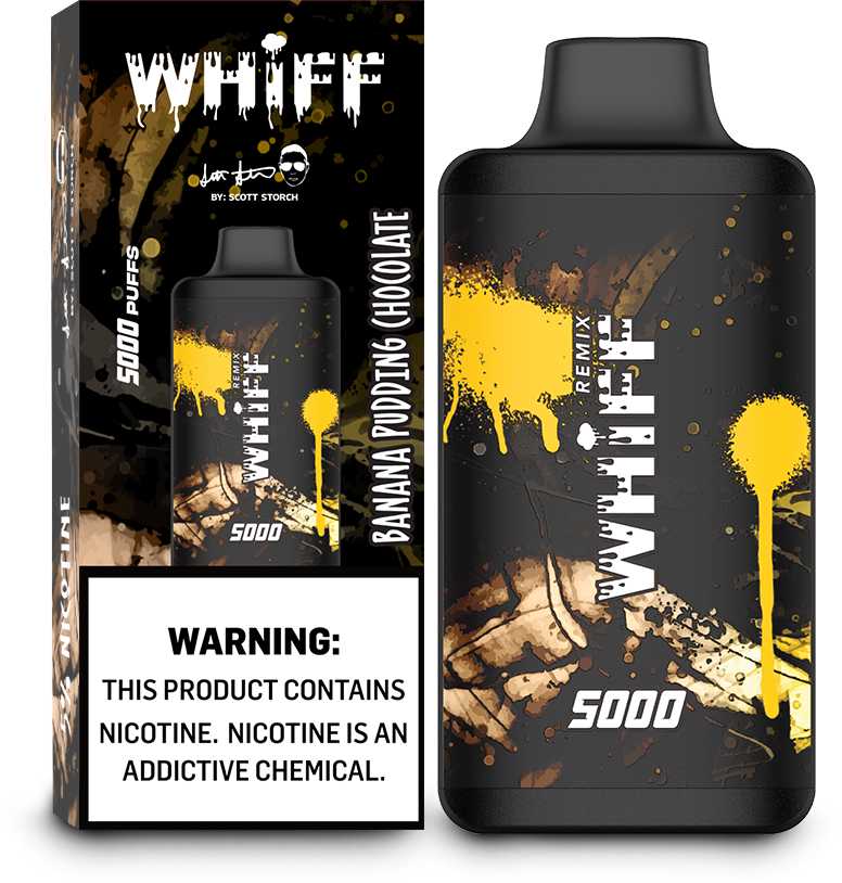 Whiff Remix Chocolate Banana Pudding Flavor - Disposable Vape