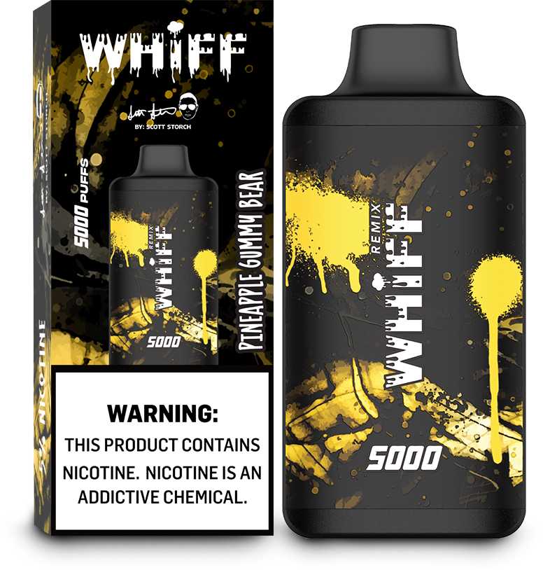 Whiff Remix Pineapple Gummy Bear Flavor - Disposable Vape
