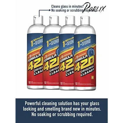 4 Pack Formula 420 Glass Metal Ceramic Pipe Cleaner 12 Oz Bottles-