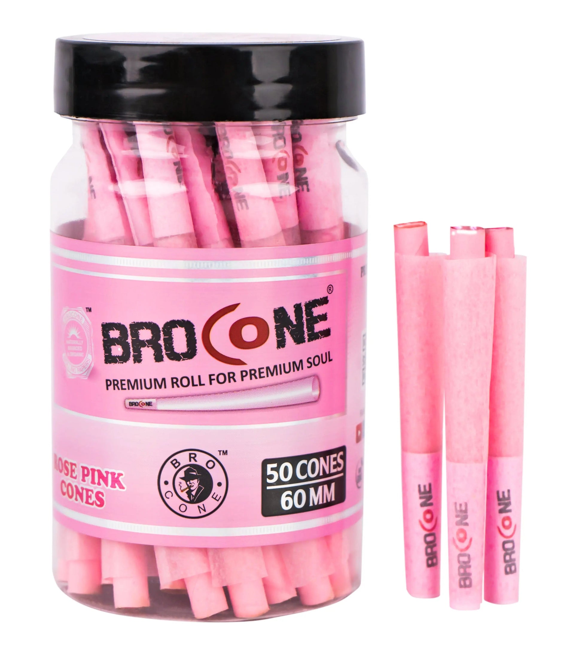 BROCONE 19D PINK 60MM CONE 50CT JAR-