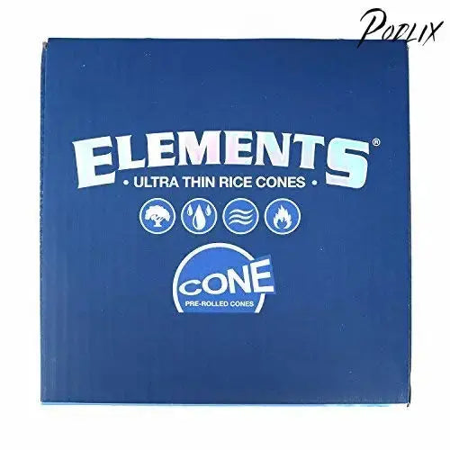 Elements Ultra Thin Rolling Paper Cones 1 1/4 | 100 Pack | Pre Rolled with Tips and Packing Tubes Included-