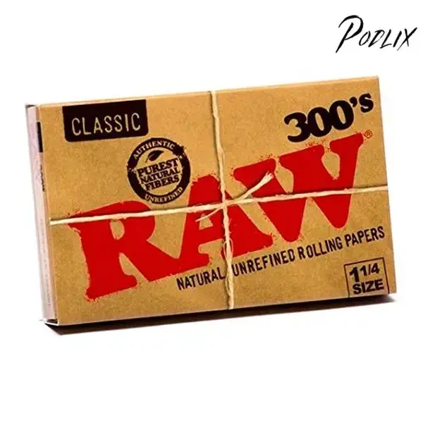 RAW 300 Classic 1.25 1 1/4 Size Rolling Papers, 300 Count (Pack of 1)-