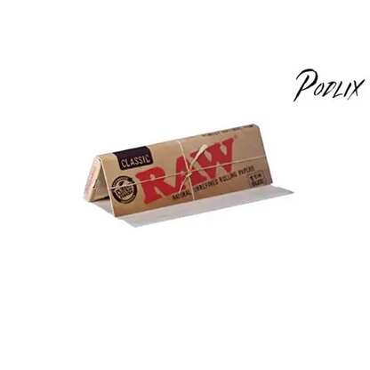 Raw Unrefined Classic 1.25 1 1/4 Size Cigarette Rolling Papers Full Box of 24 Pack-