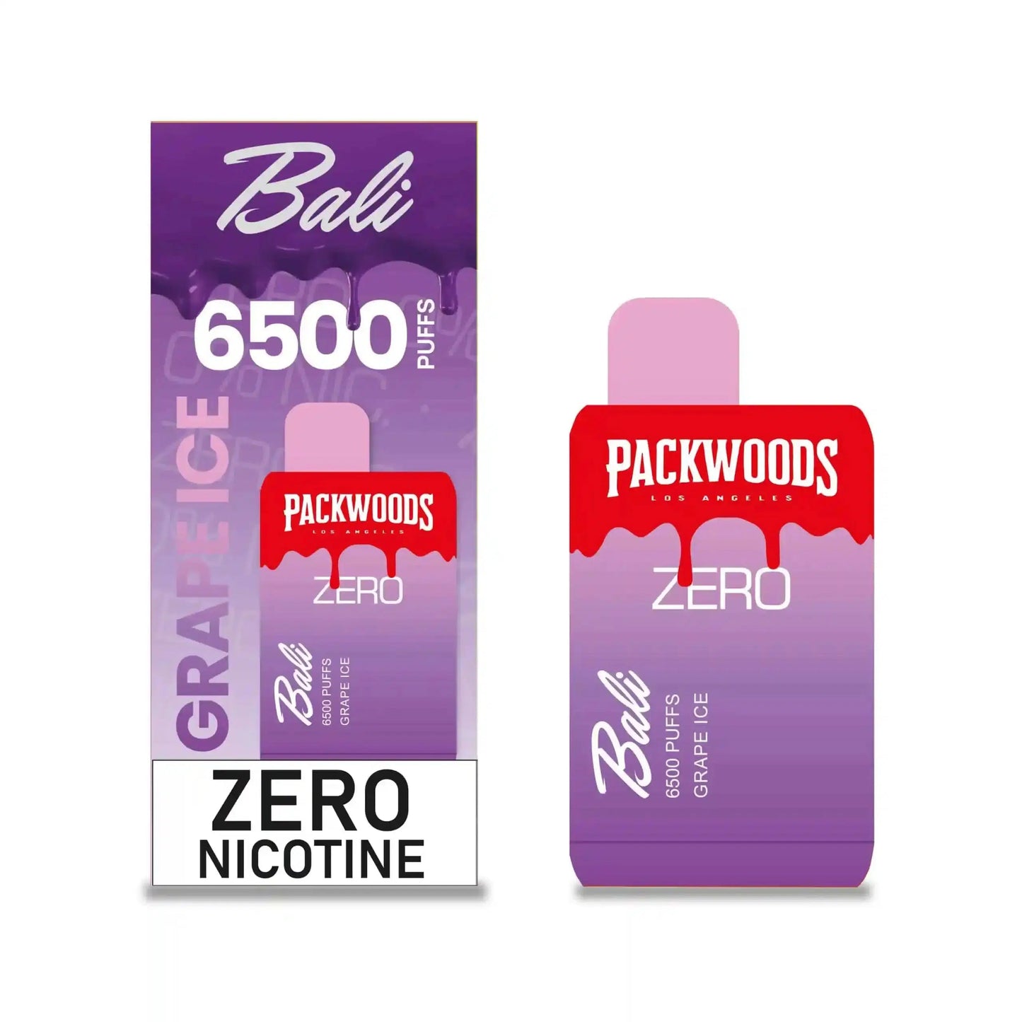 Bali + Packwoods Zero Grape Ice Flavor - Disposable Vape