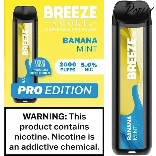 Breeze Pro Banana Mint Flavor - Disposable Vape