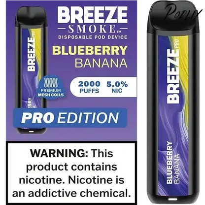 Breeze Pro Blueberry Banana Flavor - Disposable Vape
