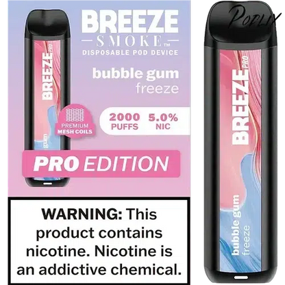 Breeze Pro Bubble Gum Freeze Flavor - Disposable Vape