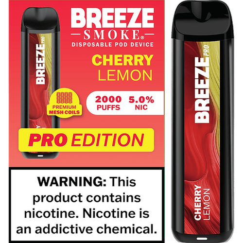 Breeze Pro Cherry Lemon Flavor - Disposable Vape