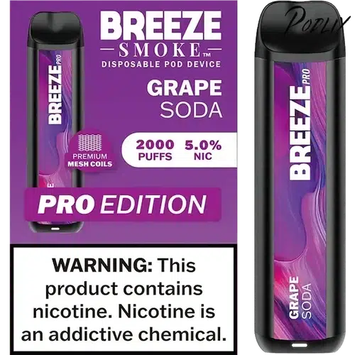 Breeze Pro Grape Soda Flavor - Disposable Vape