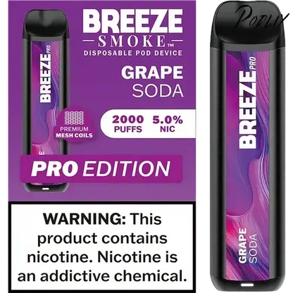 Breeze Pro Grape Soda Flavor - Disposable Vape
