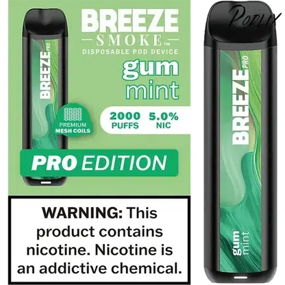 Breeze Pro Gum Mint Flavor - Disposable Vape
