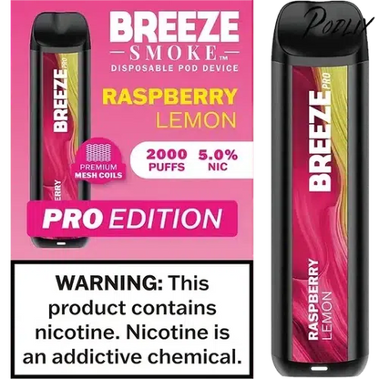 Breeze Pro Raspberry Lemon Flavor - Disposable Vape