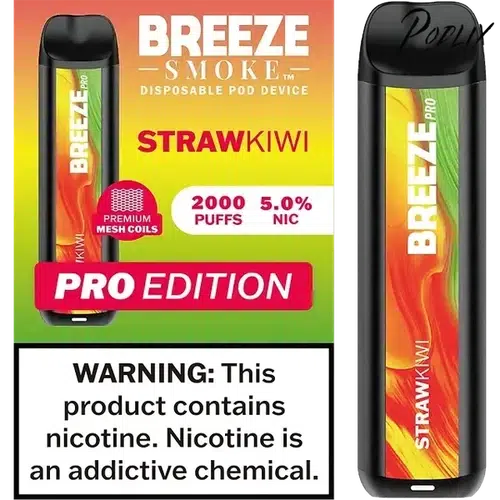 Breeze Pro StrawKiwi Flavor - Disposable Vape