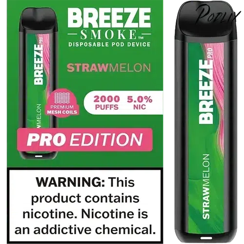 Breeze Pro StrawMelon Flavor - Disposable Vape