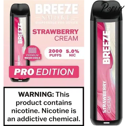 Breeze Pro Strawberry Cream Flavor - Disposable Vape