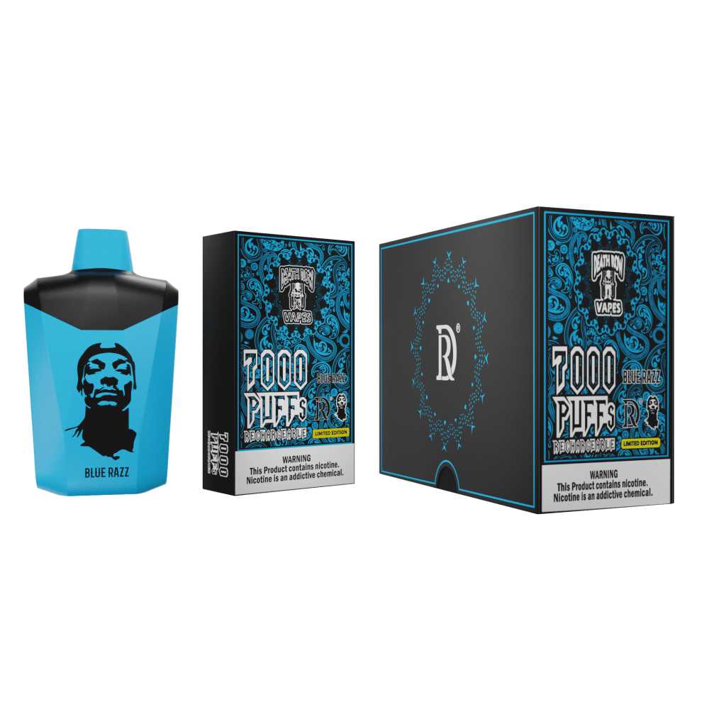 Death Row 7000 Blue Razz Flavor - Disposable Vape