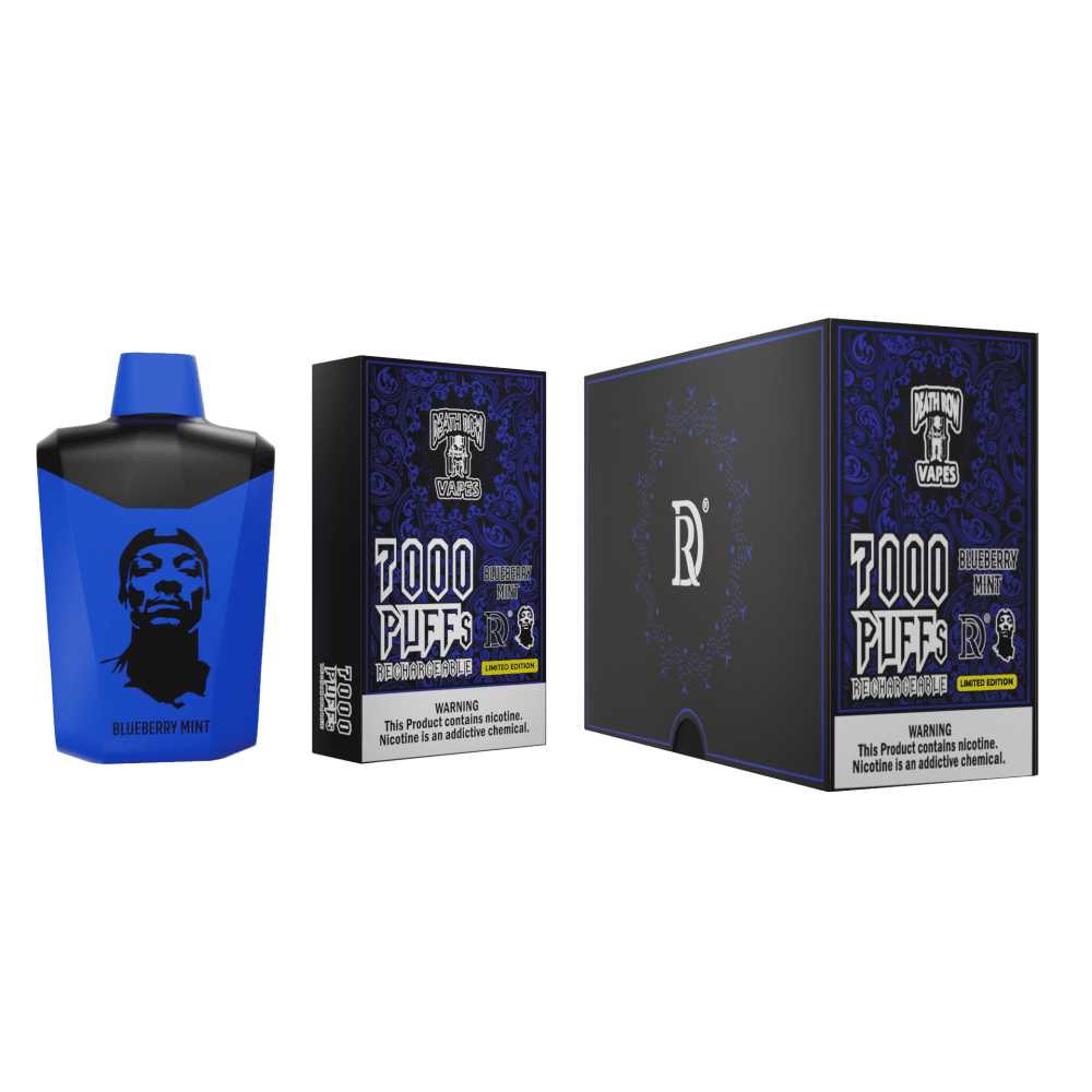 Death Row 7000 Blueberry Mint Flavor - Disposable Vape