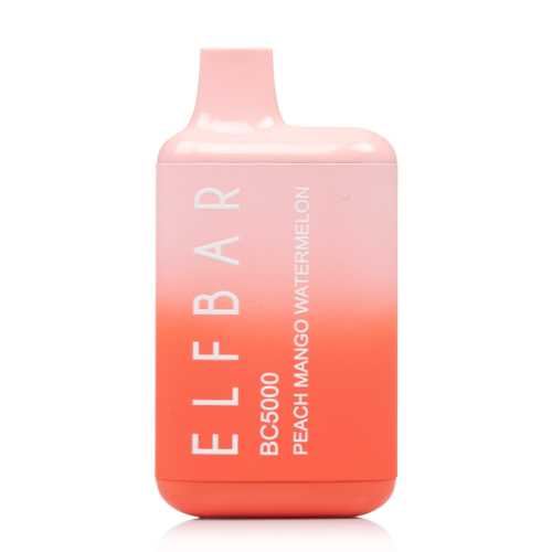 Elf Bar BC5000 Zero Nicotine Peach Mango Watermelon Flavor - Disposable Vape