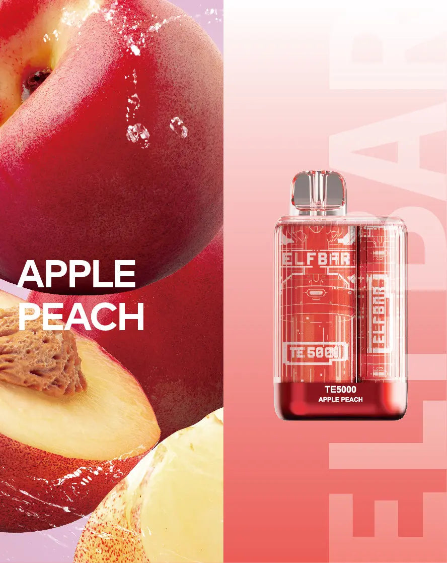Elf Bar TE5000 Apple Peach Flavor - Disposable Vape