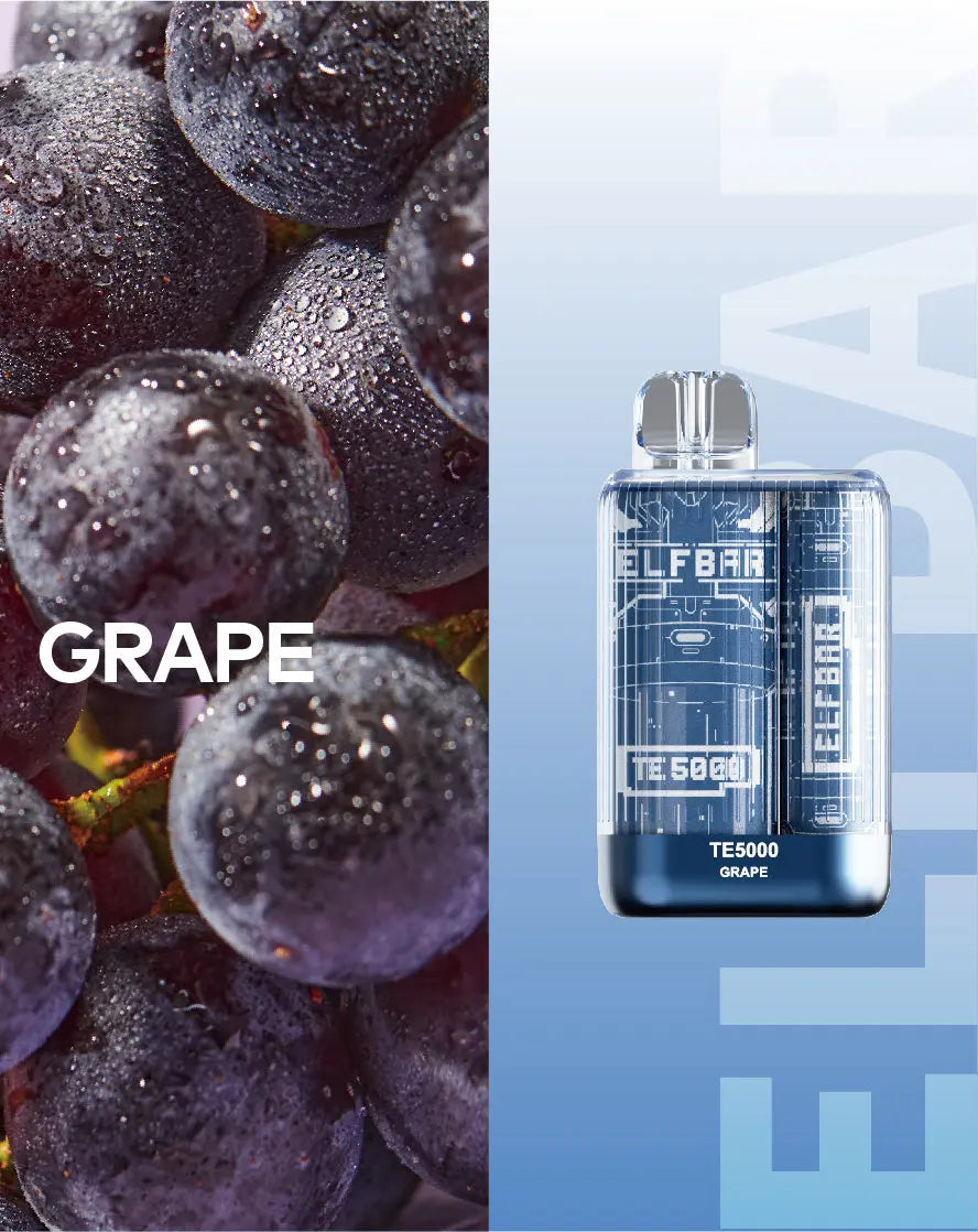 Elf Bar TE5000 Grape Flavor - Disposable Vape