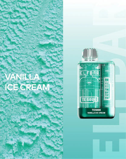 Elf Bar TE5000 Vanilla Ice Cream Flavor - Disposable Vape