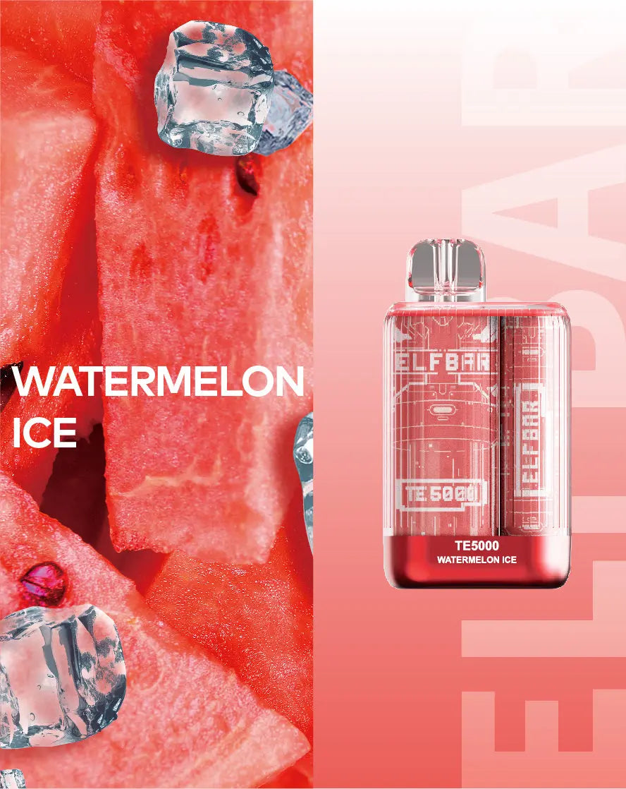 Elf Bar TE5000 Watermelon Ice Flavor - Disposable Vape